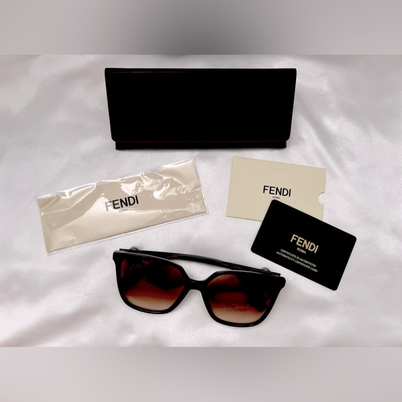 NEW Fendi FF0318/S Square Sunglasses in color Havana - Picture 3 of 11